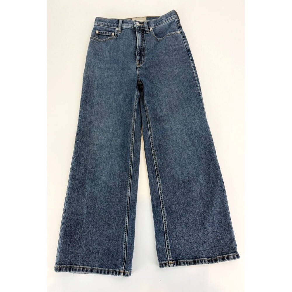 Everlane The Way High Sailor Jean Wide Leg Cropped Jeans Size 26